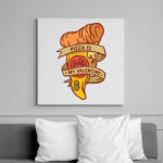 printfashion Pizza valentin napra - Vászonkép - Fehér (11879962)
