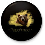 printfashion papamaci - Kitűző, hűtőmágnes - Fekete (3096446)