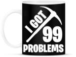 printfashion Fortnite - 99 Problems - Bögre - Fekete (931397)