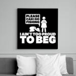 printfashion Kérlek, elmehetek pecázni. . . ? - Vászonkép - Fekete (6645708)