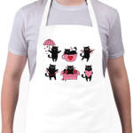 printfashion Love cats - Kötény - Fehér (15606817)