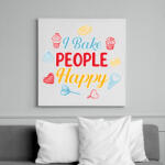 printfashion I bake people happy - Vászonkép - Fehér (7247963)