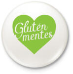 printfashion gluten-free-love-green - Kitűző, hűtőmágnes - Fehér (3077429)