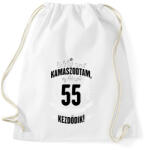 printfashion kamasz-55-black-white - Sportzsák, Tornazsák - Fehér (608259)