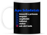 printfashion Apa feladatai - Bögre - Fekete (5505026)