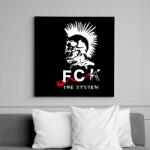 printfashion Fck the system - Vászonkép - Fekete (7668389)