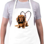 printfashion hosszú szőrű tacsi - Kötény - Fehér (14919609)