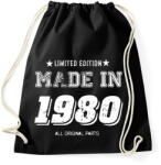 printfashion 1980 - Sportzsák, Tornazsák - Fekete (4050910)