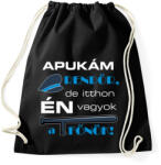 printfashion Apukám Rendőr - Sportzsák, Tornazsák - Fekete (933585)