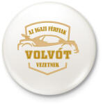 printfashion Volvós sofőr - Kitűző, hűtőmágnes - Fehér (5179021)