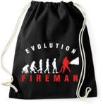 printfashion Tűzoltós evolúció - Sportzsák, Tornazsák - Fekete (1473801)