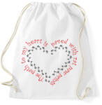 printfashion Patkány mancsnyomok - Sportzsák, Tornazsák - Fehér (13451706)