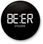 printfashion beer oclock - Kitűző, hűtőmágnes - Fekete (3095669)