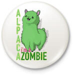 printfashion Zombi alpaca - Kitűző, hűtőmágnes - Fehér (16162561)