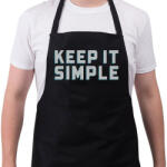 printfashion Keep it simple - Kötény - Fekete (10759963)