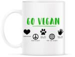 printfashion Go vegan - Bögre - Fehér (12697607)