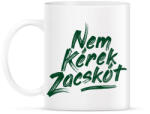 printfashion nem-kerek-zacskot-paint-darkgreen - Bögre - Fehér (1073810)