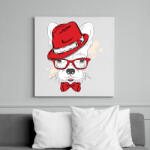 printfashion Elegant Bulldog - Vászonkép - Fehér (6625516)
