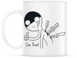 printfashion I am fine - Bögre - Fehér (12071032)