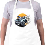 printfashion muscle-car - Kötény - Fehér (4912421)