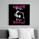 printfashion Namaste Bitches! - Fehér - Vászonkép - Fekete (6873404)