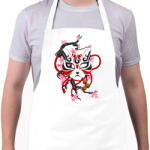 printfashion Japán maszk - Kötény - Fehér (4900825)