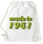 printfashion made-in-1951-green-grey - Sportzsák, Tornazsák - Fehér (481377)