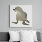 printfashion Fóka - Vászonkép - Fehér (12018566)