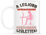 printfashion Informatikus nő szülinapja október - Bögre - Fehér (5659895)