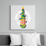 printfashion Sör karácsonyfa - Vászonkép - Fehér (6638711)