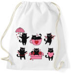 printfashion Love cats - Sportzsák, Tornazsák - Fehér (15605983)