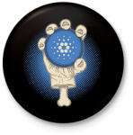 printfashion BITCOIN 4 EVER 66 - Kitűző, hűtőmágnes - Fekete (6203457)