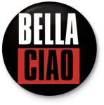 printfashion Bella Ciao - Nagy Pénzrablás - Money Heist - Casa de Papel - Kitűző, hűtőmágnes - Fekete (5730377)