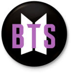 printfashion Purple BTS - Kitűző, hűtőmágnes - Fekete (3097213)