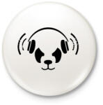 printfashion Panda beat - Kitűző, hűtőmágnes - Fehér (3078461)