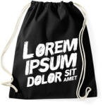 printfashion Lorem ipsum - Sportzsák, Tornazsák - Fekete (7254463)