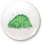 printfashion Alvó T-rex - Kitűző, hűtőmágnes - Fehér (7627458)