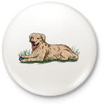 printfashion Labrador - Kitűző, hűtőmágnes - Fehér (13498913)