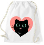printfashion Imádom a fekete cicákat - Sportzsák, Tornazsák - Fehér (1322014)