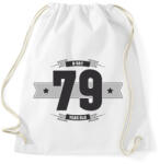 printfashion b-day-79-dark-lightgrey - Sportzsák, Tornazsák - Fehér (516575)