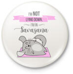 printfashion Savasana - csincsilla - Kitűző, hűtőmágnes - Fehér (14489945)