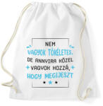 printfashion Nem vagyok tökéletes - Sportzsák, Tornazsák - Fehér (7798284)