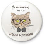 printfashion Úri macskám van - Kitűző, hűtőmágnes - Fehér (6307212)