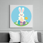 printfashion Húsvéti nyúl - Vászonkép - Fehér (13173310)