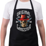 printfashion Igazi gengszter 2000 - Kötény - Fekete (5410467)