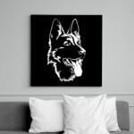 printfashion német juhász - Vászonkép - Fekete (13682583)