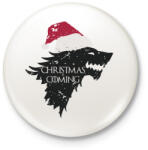 printfashion Christmas is coming - Trónok harca - Kitűző, hűtőmágnes - Fehér (5443720)