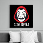 printfashion Ciao Bella - A nagy Pénzrablás - Money Heist - La Casa de Papel - Vászonkép - Fekete (6660913)