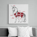 printfashion Unikornis részei - Vászonkép - Fehér (9392504)