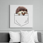 printfashion Süni zsebben - Vászonkép - Fehér (7093926)